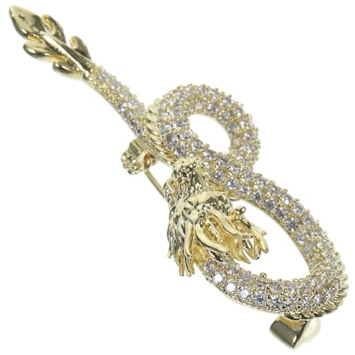 TOVINANNA Drachenbrosche Kupfer Hochwertige Anstecknadel für Damen Kreatives Design für Jacken und Schals Leicht zu Reinigen Tragen Perfektes für Besondere Anlässe TOVINANNA Drachenbrosche Kupfer Hochwertige Anstecknadel für Damen Kreatives Design für Jacken und Schals Leicht zu Reinigen Tragen Perfektes für Besondere Anlässe von TOVINANNA