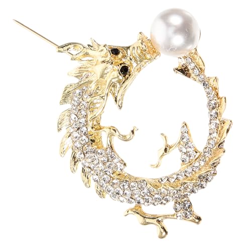 TOVINANNA Drachenbrosche Vintage Kleine Anstecknadel für Damen Schmuck für Partys Hochzeiten Besondere Anlässe Robustes Design mit Funkelnden von TOVINANNA