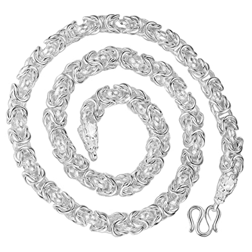 TOVINANNA Drachenkopf Halskette Silber für Herren Chunky Hip Hop Schmuck Einzigartiges Design für und Partys Robust und von TOVINANNA