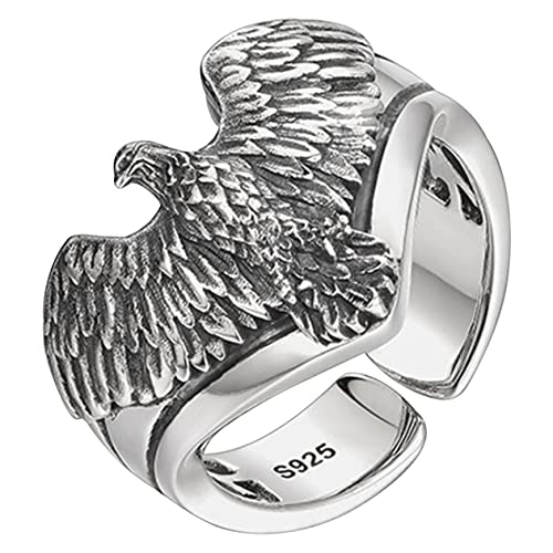 TOVINANNA Eagle Ring Verstellbarer Vintage Ring mit Design für Damen Finger Jewelry Retro Stil für Alltag von TOVINANNA