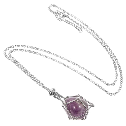 TOVINANNA Edelstahl Anhänger Halter Halskette mit Verstellbarem Metallnetz für Damen Leichter Schmuckhalter für Natürliche Steinanhänger Vintage Design Modische DIY Schmuckkette TOVINANNA Edelstahl Anhänger Halter Halskette mit Verstellbarem Metallnetz für Damen Leichter Schmuckhalter für Natürliche Steinanhänger Vintage Design Modische DIY Schmuckkette von TOVINANNA
