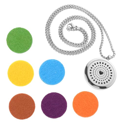 TOVINANNA Edelstahl Aroma Diffusor Halskette Herz Anhänger Duft Schmuck Damen Geschenk Modisches Ätherisches Öl Medaillon Aromatherapie Charms für Alltag und Liebe Zufällige von TOVINANNA