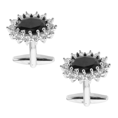 TOVINANNA Manschettenknöpfe Für Herrenhemden Smokingknöpfe Mit Strasssteinen Umschlagmanschetten Business-manschettenknöpfe Hochzeitsschmuck Für Anlässe von TOVINANNA