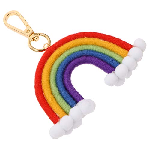 TOVINANNA Einzigartiger Handgewebter Schlüsselanhänger für Taschen Bunter Auto Schlüssel Hängeschmuck Boho Stil Charm für Rucksack und Handtasche von TOVINANNA