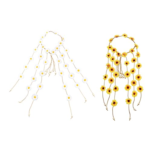 TOVINANNA Einzigartiges Gänseblümchen-blumenkranz-stirnband Haarband Für Babys Mädchen Hochzeit Strand von TOVINANNA