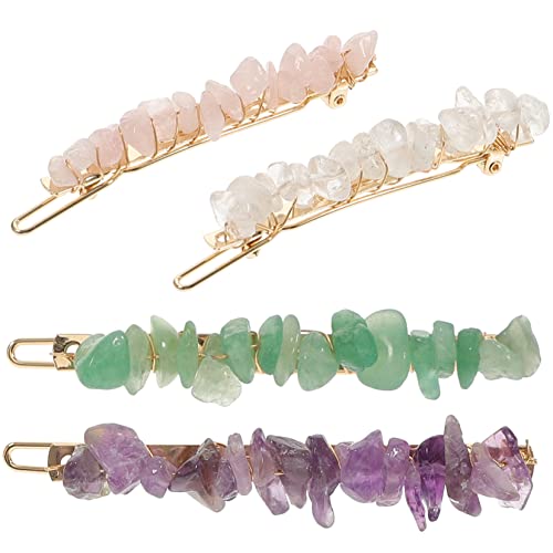 TOVINANNA 4stücke Haarspange Kristall Steine Haar Clip Haarnadel Damen Haarschmuck Bunte Mode Haar Zubehör Für Partys Hochzeit Geburtstag Und Andere Anlässe von TOVINANNA