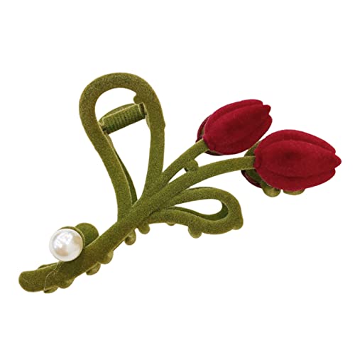 TOVINANNA Große Blumen-haarspange Für Damen Tulpenform Bequem Und Praktisch Für Makeup Kochen Alltag Hochwertige Haarklammer Die Dein Haar Fest Hält Und Gleichzeitig Stilvoll Aussieht von TOVINANNA
