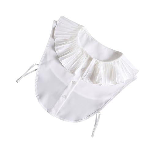 TOVINANNA Eleganter Weißer Spitzenkragen Damen Fake Collar aus Weichem Chiffon Abnehmbar Leichtes Design Dekoratives Modeaccessoire Passt zu Blusen und Kleidern TOVINANNA Eleganter Weißer Spitzenkragen Damen Fake Collar aus Weichem Chiffon Abnehmbar Leichtes Design Dekoratives Modeaccessoire Passt zu Blusen und Kleidern von TOVINANNA