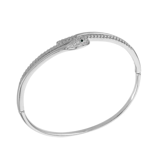 TOVINANNA Eleganter Zirkonia Armband für Damen Vintage Schlangenbangle Minimalistisches Design für Hochzeiten Partys und Formelle Anlässe Robuster und Langlebiger Schmuck von TOVINANNA