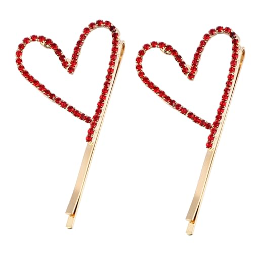 TOVINANNA Elegantes Haarspangen-set – 2er-pack Haarspangen Mit Herz-design Und Strasssteinen Styling-haarspangen Für Frauen Und Mädchen von TOVINANNA
