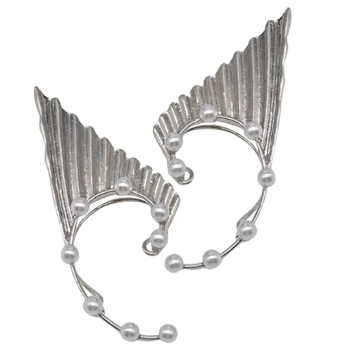 TOVINANNA Elf Ohrklemme Ohrschmuck Silberfarben Nicht piercing Fairy Ohrringe Damen Mädchen Charm earcuffs Elegant Alltag Hochzeit von TOVINANNA