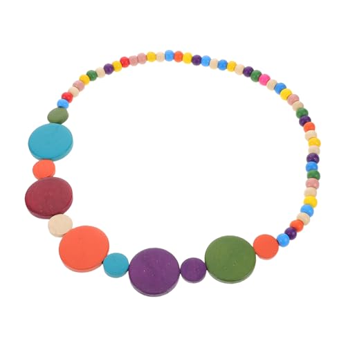 TOVINANNA Farbige Holzkette Mit Afrikanischen Holzperlen Boho-stil Halskette Für Vintage Ethno Schmuck Holzperlen- Im Stammesstil von TOVINANNA