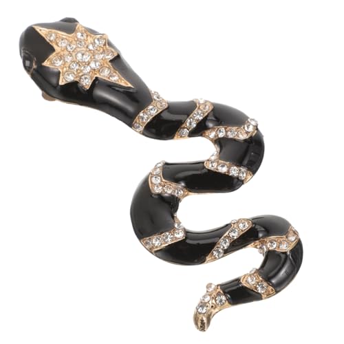 TOVINANNA Exklusive Schlangenbrosche aus Robustem Metall mit Strassverzierung Dekorativer Anstecker für Kleidung Hüte Taschen Modisches Accessoire für Damen und Herren von TOVINANNA