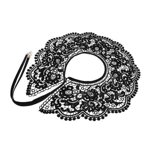 TOVINANNA Falscher Hemdkragen für Damen Abnehmbarer Spitzenkragen im Blumendesign Dekorativer für Verschiedene Anlässe Jugendlicher Look mit Hohlem Muster Vielseitig Einsetzbar Langlebig von TOVINANNA