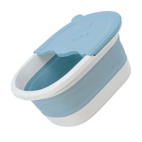 TOVINANNA Faltbarer Fußbadeeimer für Erwachsene und Kinder Fußwaschbecken mit Massageperlen Leicht zu Reinigen Faltbar und Platzsparend für Fußbäder zu Hause und Unterwegs von TOVINANNA