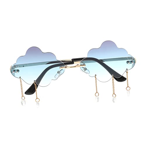 TOVINANNA Farbschärfe Sonnenbrille Persönlichkeit Sonnenbrille Sonnenbrillen-Requisite Rave-Brille UV geformt Fallen schnapsgläser Festival-Party-Brille felsige Brille Stk von TOVINANNA