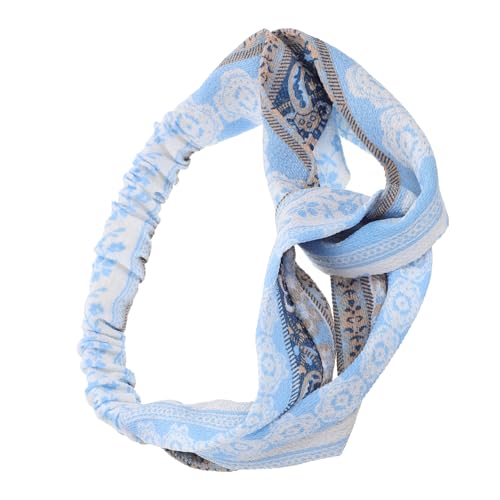 TOVINANNA Fitness Stirnband für Damen Elastisches Blau Rutschfestes und Weiches Haarband für Yoga Laufen Radfahren und Weitere Sportarten von TOVINANNA