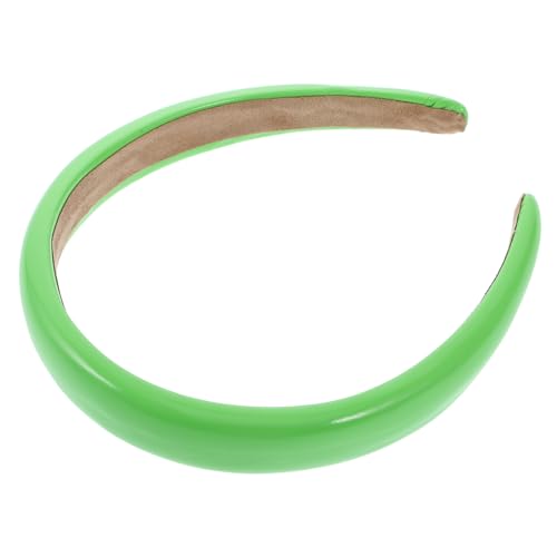 TOVINANNA Solid Color Pu Leather Haarband Für Damen Breites Rutschfestes Stirnband Grün Für Sport Und Besondere Anlässe Als Für von TOVINANNA