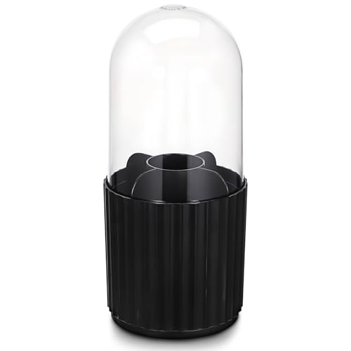 TOVINANNA Pinselhalter Mit Deckel Drehbarer Make-up-organizer Für Schreibtisch Aufbewahrungsbecher Für Kosmetikpinsel Stifthalter Kosmetiktasche Aus Hartplastik von TOVINANNA