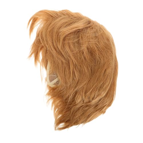TOVINANNA Funny Cosplay Perücke für Männer Goldene Kurze Haarperücke für Halloween Partys Events Natürliche Synthetische Haarfasern für Rollenspiele von TOVINANNA