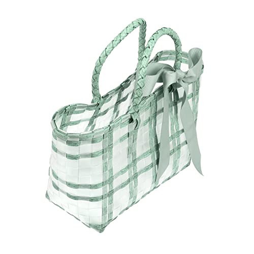 TOVINANNA Geflochtene Strandtasche für Damen Wasserdichte Transparente Handtasche Hellgrün für Sommer Reise und Freizeit mit Bequemem Griff und Exzellenter Verarbeitung TOVINANNA Geflochtene Strandtasche für Damen Wasserdichte Transparente Handtasche Hellgrün für Sommer Reise und Freizeit mit Bequemem Griff und Exzellenter Verarbeitung von TOVINANNA