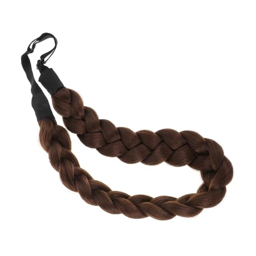 TOVINANNA Geflochtenes Stirnband für Damen Verstellbares Haarteil aus Hitzebeständigen Fasern für Natürlichen für Verschiedene Frisuren Sorgt für Haar und Hohen Tragekomfort von TOVINANNA