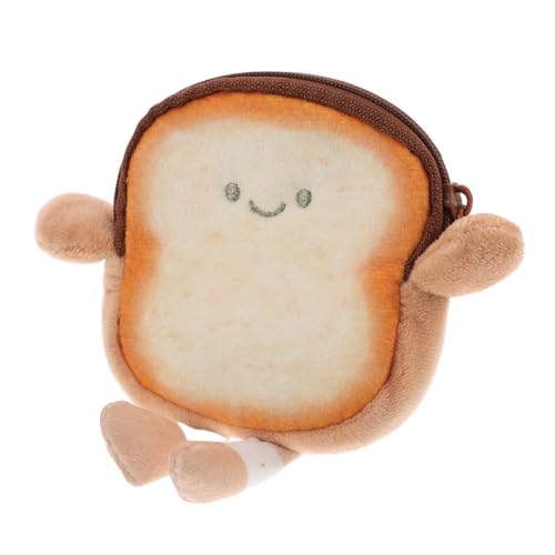 TOVINANNA Geldbörse in Toastform Brotbeutel-anhänger Süße Handtasche Plüschtaschenanhänger Toastbeutel-anhänger Toasttaschenanhänger Einzigartige Geldbörse Kleine Geldbörse Kein Futter von TOVINANNA