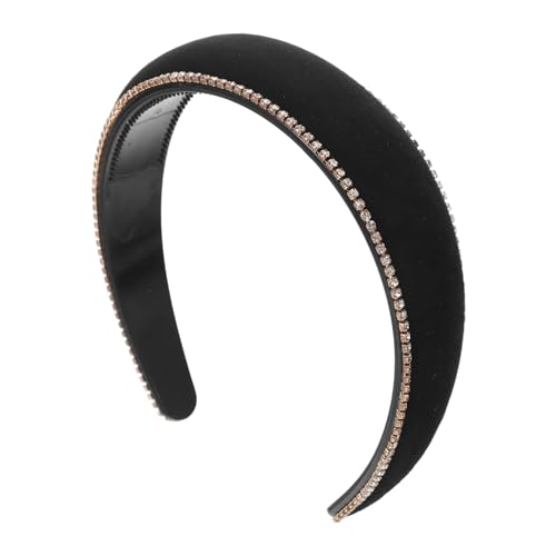 TOVINANNA Strass-stirnband Mit Kristallen Breites Gepolstertes Stirnband Aus Samt Stirnband Mit Strass Für Haarschmuck Strass-haarband Für Verschiedene Anlässe von TOVINANNA