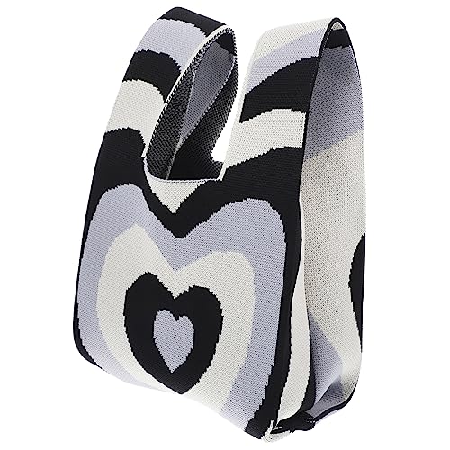 TOVINANNA Gestrickte Umhängetasche für Damen Vielseitige Handgewebte Tote Bag im Trendigen für Freizeit Shopping und Urlaubsoutfits Schwarz Farbverlauf TOVINANNA Gestrickte Umhängetasche für Damen Vielseitige Handgewebte Tote Bag im Trendigen für Freizeit Shopping und Urlaubsoutfits Schwarz Farbverlauf von TOVINANNA