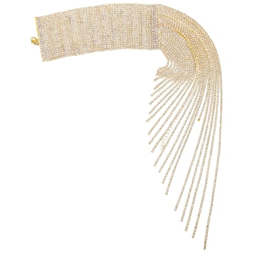 TOVINANNA Strassarmband Wickelarmband Für Damen Glitzer Fußkettchen Anlaufbeständig Goldene Farbe Für Besondere Anlässe Elegant Und Funkelnd von TOVINANNA