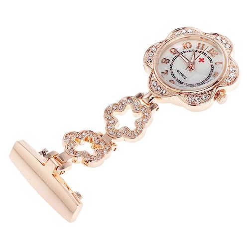 TOVINANNA Gold Strass Taschenuhr für Krankenschwestern Tragbare Uhr Hochwertigem Alloy für Ärzte und Pflegepersonal Perfektes für Familie und Freunde von TOVINANNA