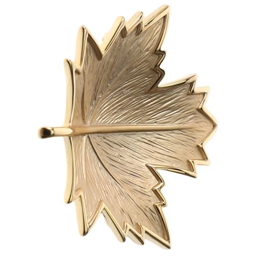 TOVINANNA Goldene Ahornblatt-brosche mit Emaille Eleganter Leichter Herbst-anstecker für Damen Herren Vielseitiger Mattierter Lapel Pin für Hochzeiten Thanksgiving Alltag an Mänteln Hüten von TOVINANNA
