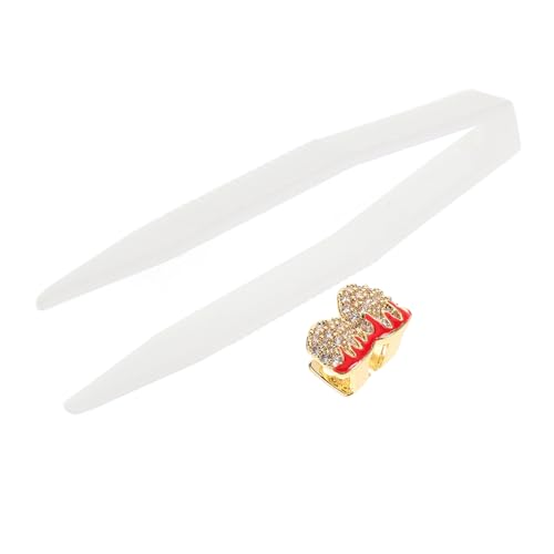 TOVINANNA Goldene Hip Hop Mundgrills mit Flammenmuster und Funkelnden Strasssteinen Bequeme Vielseitiges Halloween Party Zubehör für Männer und Frauen von TOVINANNA