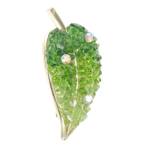 TOVINANNA Gradient Leaf Brooch Pin mit Funkelnden Strasssteinen Elegantes Accessoire für Damen für Kleidung Schals Besondere Anlässe von TOVINANNA