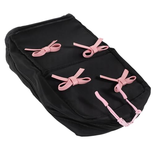 TOVINANNA Große Kosmetiktasche mit Schleifenmuster Nylon Reise Make Up Organizer mit Innenfächern Wasserabweisend Geräumig für Studium Alltag und Reise von TOVINANNA