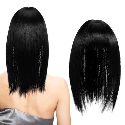 TOVINANNA Haaraufsätze Für Frauen Aufsätze Haarteile Für Dünner Werdendes Haar Künstliches Haar Echtes Menschliches Haar Toupet Für Frauen Künstlicher Für Haarausfall Oder Dünnes Haar von TOVINANNA