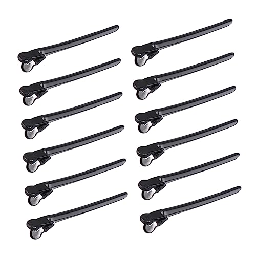 TOVINANNA Friseurklammer 12 Stück Positionierungsklammern Für Frauen Krokodilklemme Haarnadel Haarstyling-griff Schwarzes Friseurwerkzeug von TOVINANNA