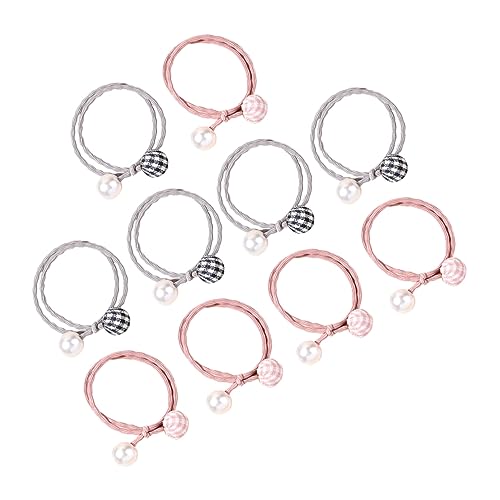 TOVINANNA 10stücke Pack Haarflügel Für Mädchen Elastische Haarbänder Pferdeschwanzhalter Haarseile Mit Ball Haarschmuck von TOVINANNA