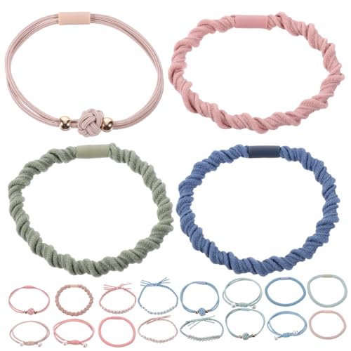 TOVINANNA Haargummis Haargummis Für Dünnes Haar Pferdeschwanzhalter Haargummis Für Mädchen Haararmband Haargummis Pferdeschwanz Haarstyling Zubehör Haargummi Armbänder Für Frauen von TOVINANNA