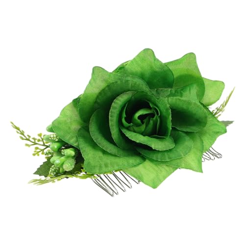TOVINANNA Haarkamm Haarschmuck Grüner Haarkamm Schmuck Haarkamm Haargummis Kopfbedeckungen Zum Haarekämmen Zubehör Haarkamm Haarschmuck Für Die Hochzeit Haarband Haarkamm Stoff Green von TOVINANNA