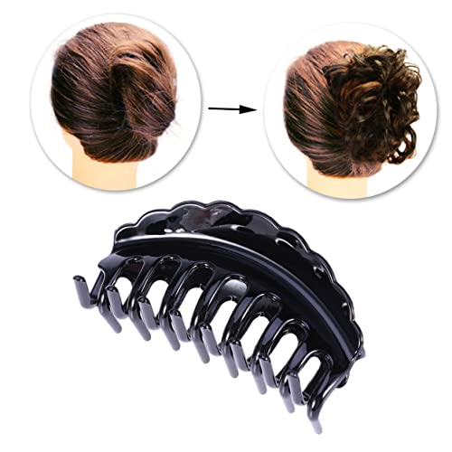 TOVINANNA Haarklammer Schwarz Groß Einfache Große Haarspangen Für Frauen Und Mädchen Haarklammer Ohne Flügel Passt Für Jede Jahreszeit Und Haarfarbe Haarstyling-tool Schützt Haar Vor Wasser von TOVINANNA