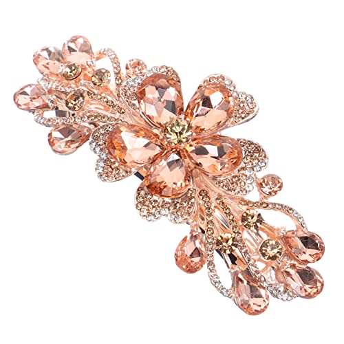 TOVINANNA Blumen-haarspange Mit Strass Für Damen -haaraccessoires Große -haarclip Für Hochzeiten Partys Und Besondere Anlässe Champagnerfarbe von TOVINANNA
