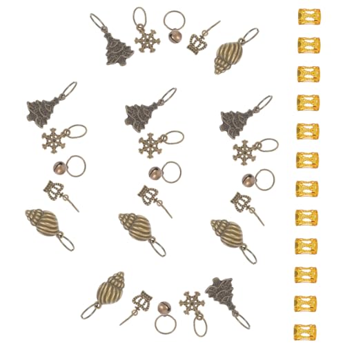 TOVINANNA Haarschmuck Für Zöpfe 1 Set Dreadlocks Schmuck Ringe Für Haarschmuck Und Zöpfe Hollow Out Haar Braiding Haar Zubehör Und Haar Schmuck Perlen Für Kreative Frisuren Und Dreadlocks Styles von TOVINANNA