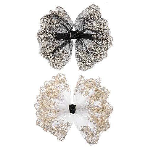 TOVINANNA 2stücke Große Spitzen Schleifen Haarspangen Für Frauen Stilvolle Haarclips Für Dickes Dünnes Lockiges Oder Glattes Haar Für Partys Und Alltag von TOVINANNA