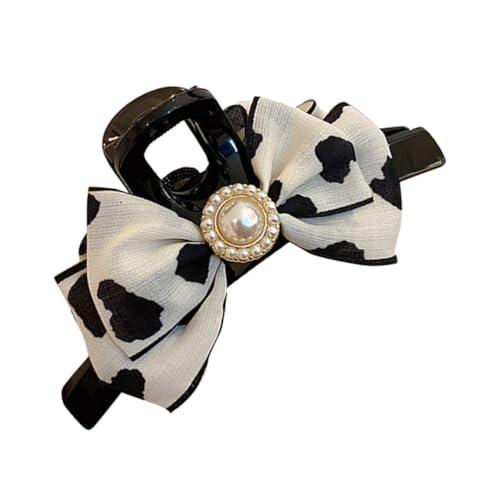 TOVINANNA Stilvolle Haarspange Mit Kuhmuster – Schleifenhaar Damen-haarspange Mit Schleife Haarspange Hinten Accessoire Für Den Alltag Und Partys von TOVINANNA