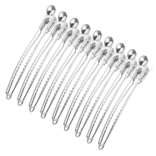 TOVINANNA 12stücke Metall Entenschnabel-haarclips Einzelne Klammern Haarclips Für Damen Styling-haarclips Alligator-clips Zum Frisieren Schleifen Diy-haarverlängerungen Silber von TOVINANNA
