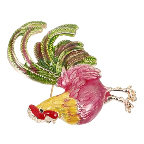 TOVINANNA Hahn Brosche Anstecknadel Dekorative Metallbrosche für Kleidung Hüte und Taschen für Langlebigem Legierungs Material Vielseitig Einsetzbar für Jacken Schals und von TOVINANNA