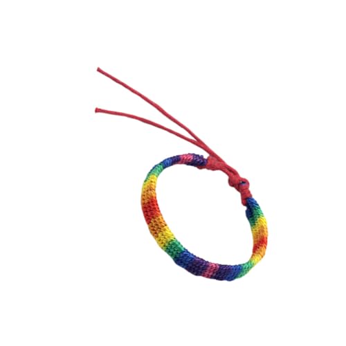 TOVINANNA Handgewebtes Regenbogenarmband für Damen und Herren Verstellbares Farbenfrohes Freundschaftsarmband Hochwertigem Material für von TOVINANNA