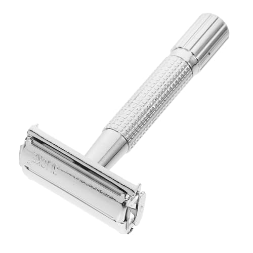 TOVINANNA Double Edge Safety Razor Bart Rasierer Mit Langem Griff Manueller Rasierhobel Klappmechanismus Für Gründliche Rasur Mit Weniger Hautirritationen von TOVINANNA
