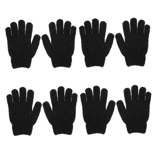 TOVINANNA Handschuhe Zum Schrubber 4er-pack Abgestorbene Hautzellen-entferner Rückenmassage-handschuh Sanftes Material Badetuch Handschuhtyp von TOVINANNA